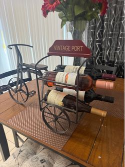 Rustic Bicycle wine rack
