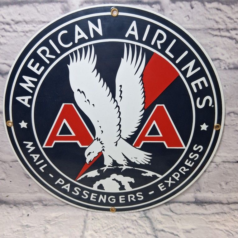 AMERICAN AIRLINES PORCELAIN SIGN