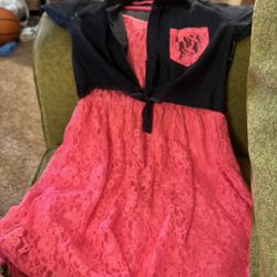 Girls Pink Dress. Large 10/12.