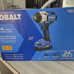 Kobalt 24v 1/2in Mid Torque Impact Wrench Kit