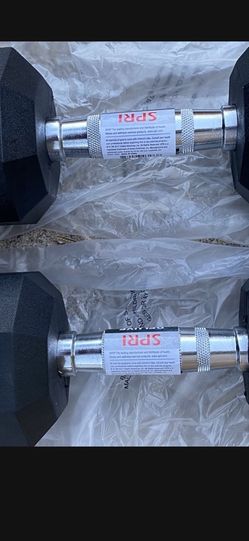 New Spri Deluxe Rubber Dumbbells 20 LB (PAIR) 40 Lb Total