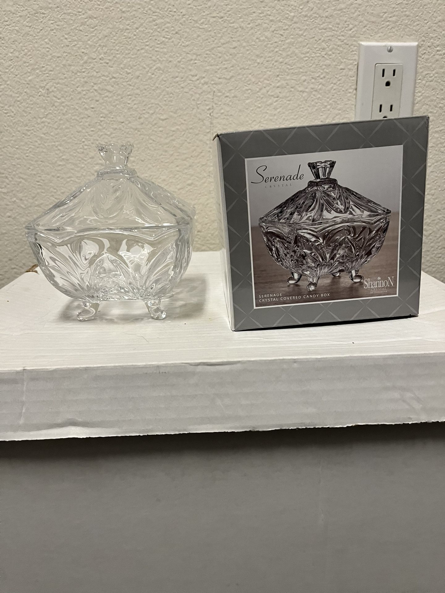 Serenade - Crystal Candy Dish With Lid - (New) 5 - 1/2” - Tall