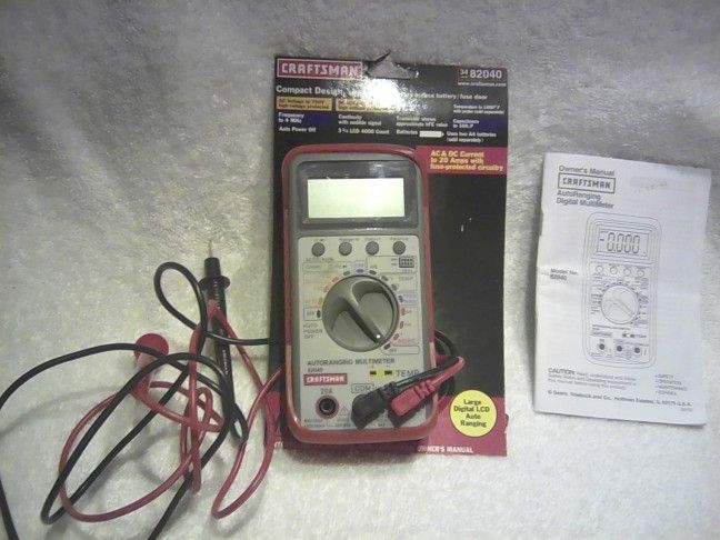 Craftsman 82040 Auto-Ranging Digital Multimeter,