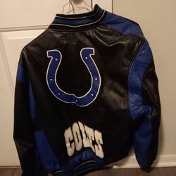 Leather Colts Jacket