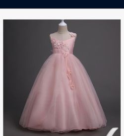 Flower Girls Wedding Guest Kids Pink Dress Sz 10