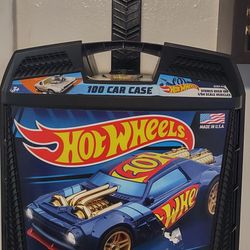 Hot Wheels 100-Car Storage Case – Large Capacity Organizer for 1:64 Die-Cast Vehicles with Handle and Latch, Durable Portable Carrying Case for Kids, 