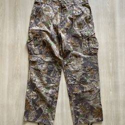 Vtg 90s Master Sportsman Camo Cargo Pants Hunting Realtree Baggy/Wide Leg Sz L