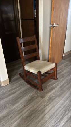 Super cute tiger oak rocking chair $25 obo