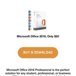 Microsoft Office 2016 Professional (Digital Download)