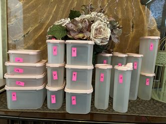 Tupperware Lot 17 Pc With Lids