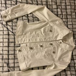White Jean Jacket Size Small