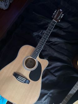 12-String Acoustic Cutaway Guitar Natural Finish