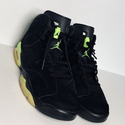 Youth Nike Air Jordan 6 Retro GS Electric Green Size 7Y Sneakers 384665-003 COA