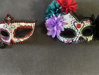 Halloween Dia De Los Muertos masks