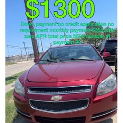 2012 Chevy Malibu No Credit Application 