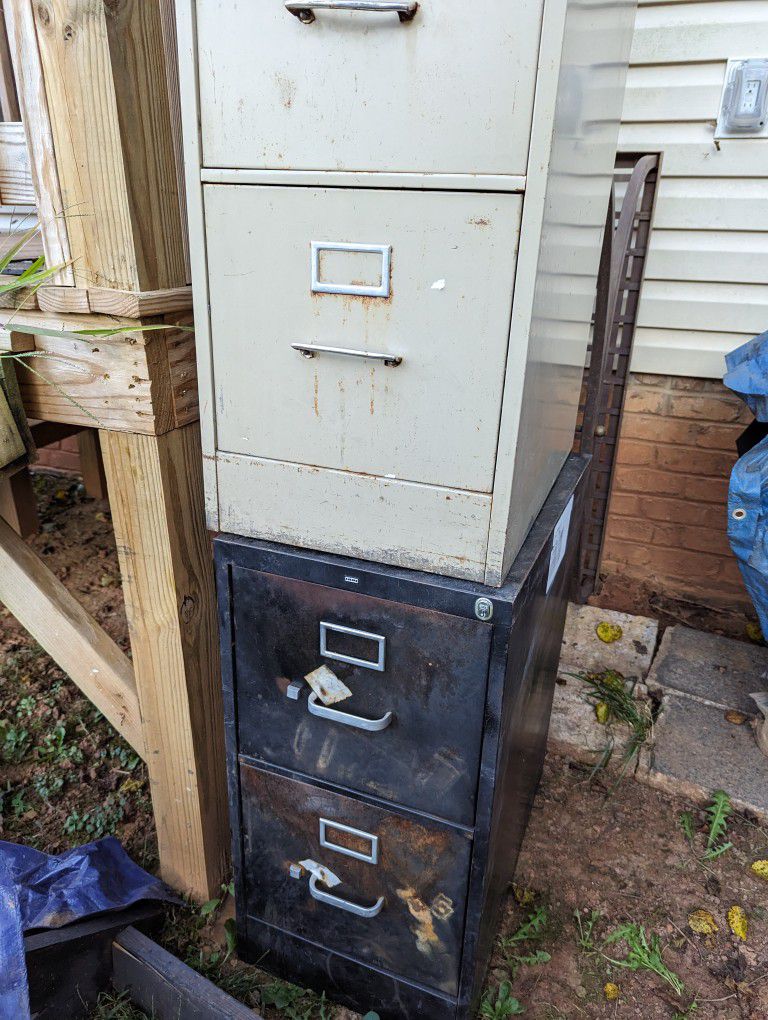 Old Metal File Cabinets 