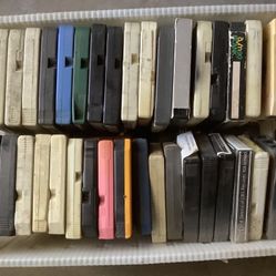 Box Of Mixed 8-track Cassettes