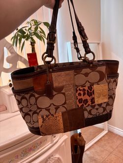 Coach Signature Patchwork Tote Bag