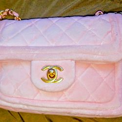 Chanel : Double Frame Flap Quilted Velvet Mini Purse