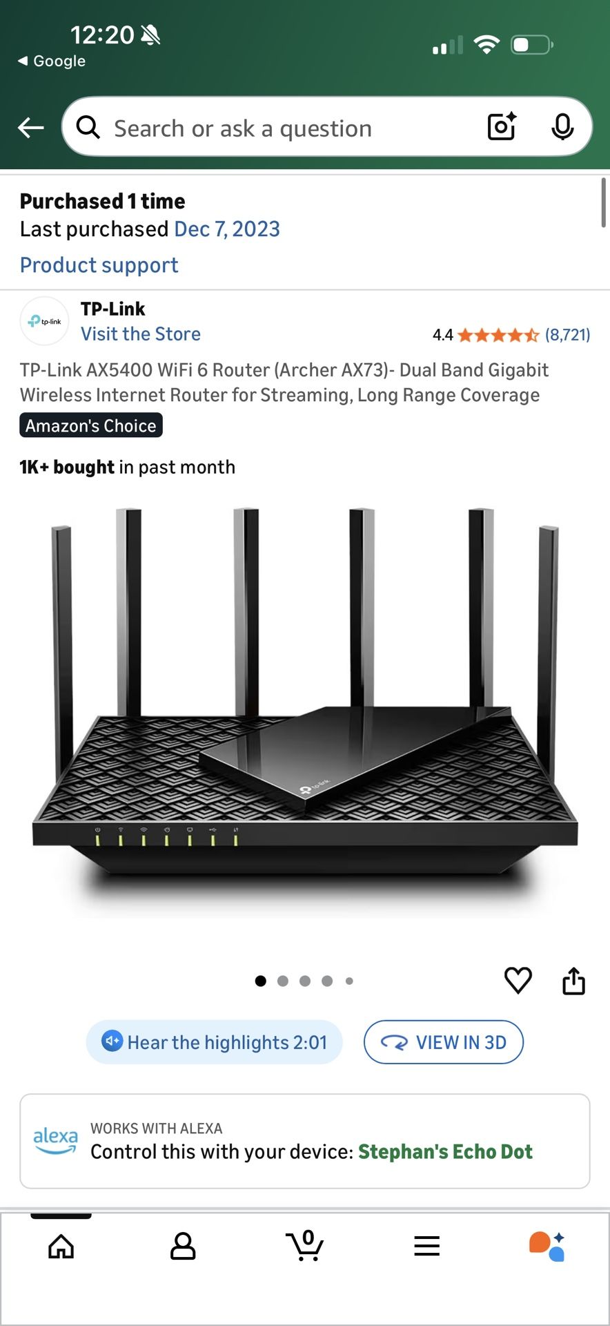 Internet Router (barely used Original $160)