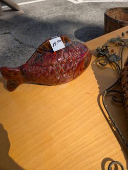 Ceramic Glazed Fish Casserole Dish