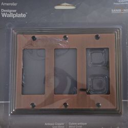 Tripple Rocker Cast Metal Wallplate
