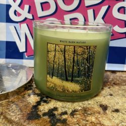 Bath & Body Works Birch wood Trail 3 Wick Candle 