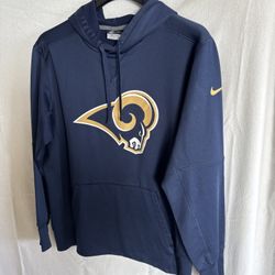 Rams NFL Nike Blue Large Hooded Sweatshirt