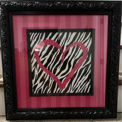Zebra Heart Wall Art
