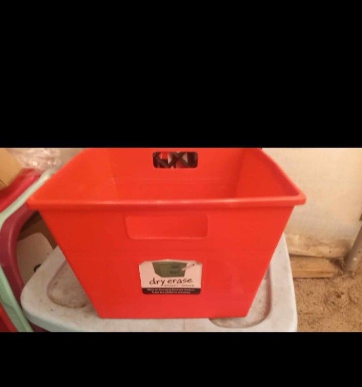 A Square Red Bucket