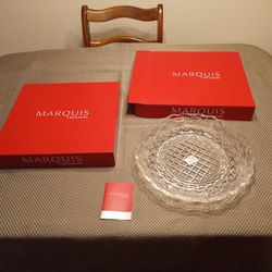 2 Waterford Marquis Holly Cookie Platter NIB