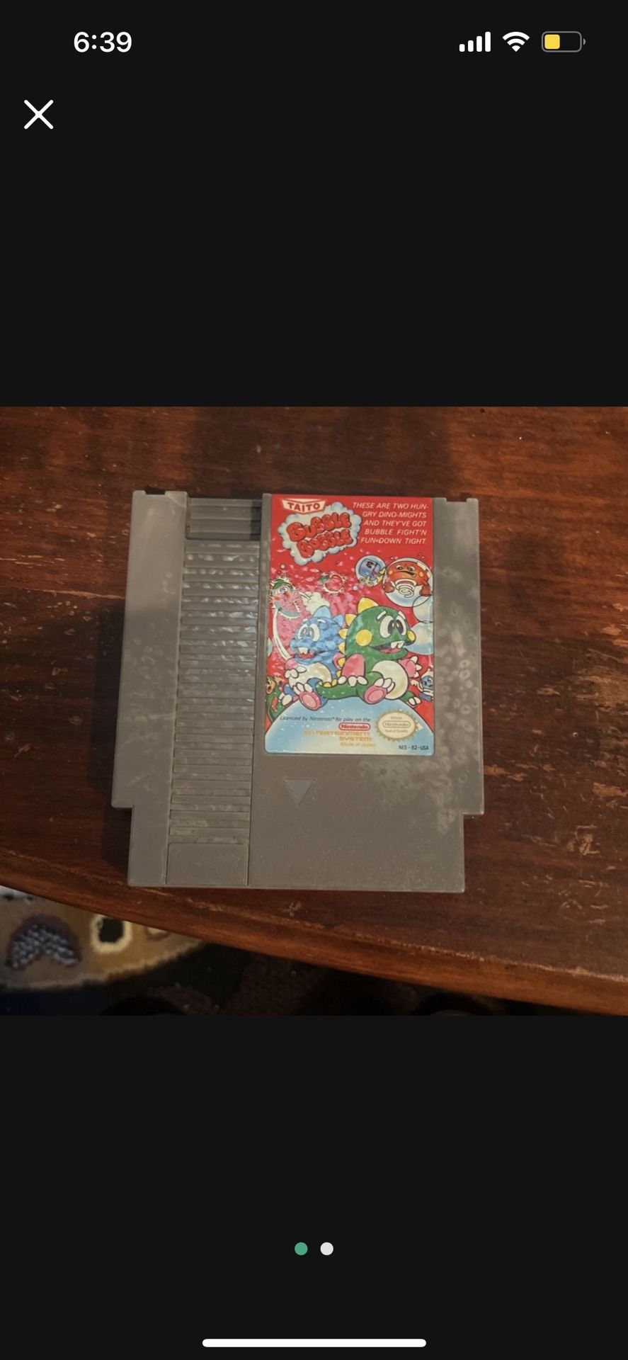 Bubble Bobble (Nintendo Entertainment System, 1988) Cartridge Only