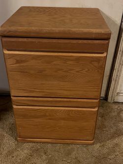 Wooden file cabinet