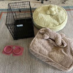 Puppy/small Dog Crate And Beds