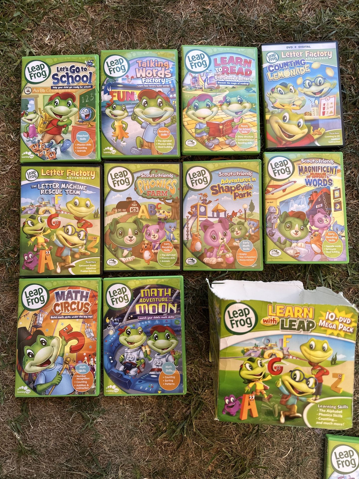 Leap Frog Learn With Leap 10 DVD’s