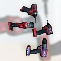 Fuel Brushlet  Bundle , Milwaukee Drill, Light  , Hex And Impact 3:8 