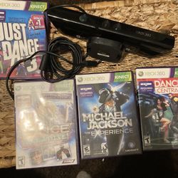 Xbox 360 Kinect With 4 Games