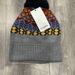 New goodfellow beanie grey, multi color