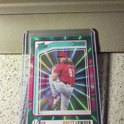 Rhett Lowder #166 — Laser Green parallel.