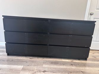 IKEA MALM 6 Drawer Dresser Black/Brown $100 OBO