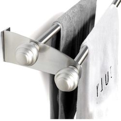  25 Inch Double Bathroom Towel Rack, Nickel Towel Bar RUSTPROOF Heavy-Duty Bath Hand Towel Holder for Bathroom Wall Mount, Total 28"