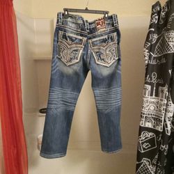 Used 2 Times Men's Rock Revival Jeans Sz 36 X30 .. Pickup Only!!