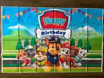 Paw Patrol Birthday Backdrop