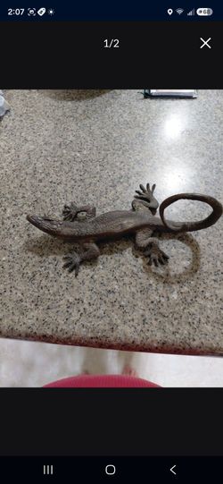 Vintage Brass Cambodian Dragon Lizard