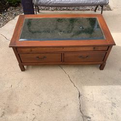 Bob Timberlake Lexington Glass Top Antique Coffee Table 