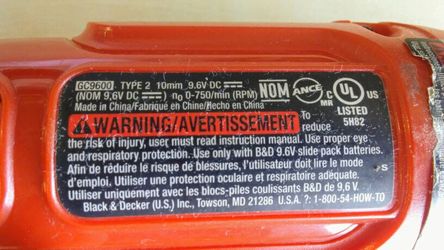 Black and decker gc9600 battery hot sale