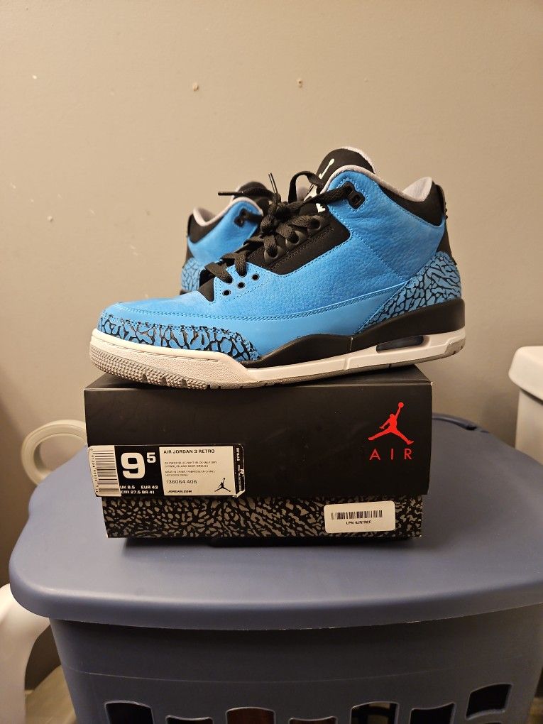 Air Jordan Retro 3 Powder Blue
