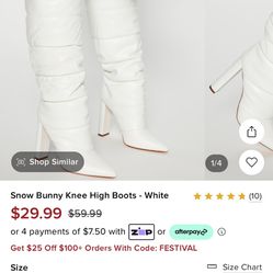 Fashion nova White Boots 