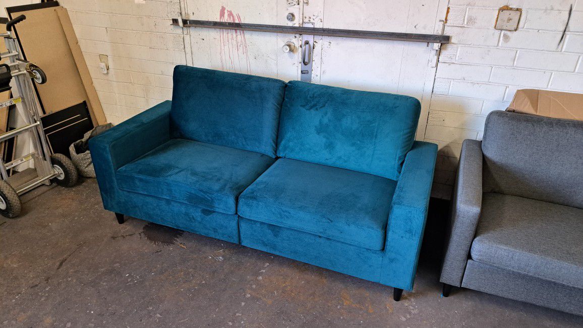 New 3 Seater Sofa Green Velvet Color Dimensions Pictures 