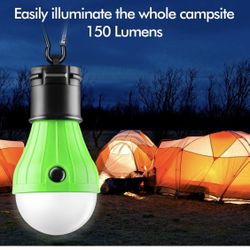 FLY2SKY Tent Lamp Portable LED Tent Light 4 Packs Clip Hook Hurricane Emergency Lights LED Camping Light Bulb Camping Tent Lantern Bulb Camping Equipm